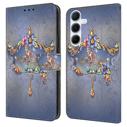 For Samsung Galaxy A16 5G  /  4G Case PU Leather Wallet Phone Cover with Stand - Carving Flower