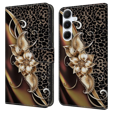 For Samsung Galaxy A16 5G  /  4G Case PU Leather Wallet Phone Cover with Stand - Metal Flower