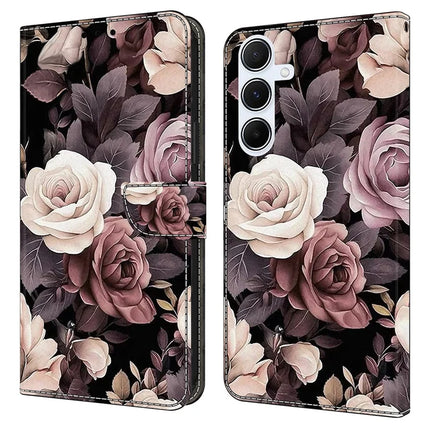 For Samsung Galaxy A16 5G  /  4G Case PU Leather Wallet Phone Cover with Stand - Rose