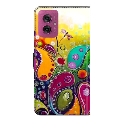 For Motorola Moto G55 5G Case PU Leather Wallet Phone Cover with Stand