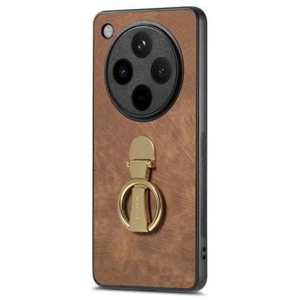CASENEO D22 For Oppo Find X8 5G Case Folding Kickstand Retro Leather Back Cover - Brown