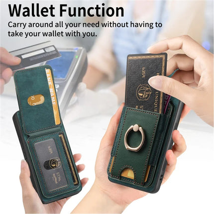 For Oppo Find X8 5G Case with Detachable Card Holder Kickstand Leather Back Cover