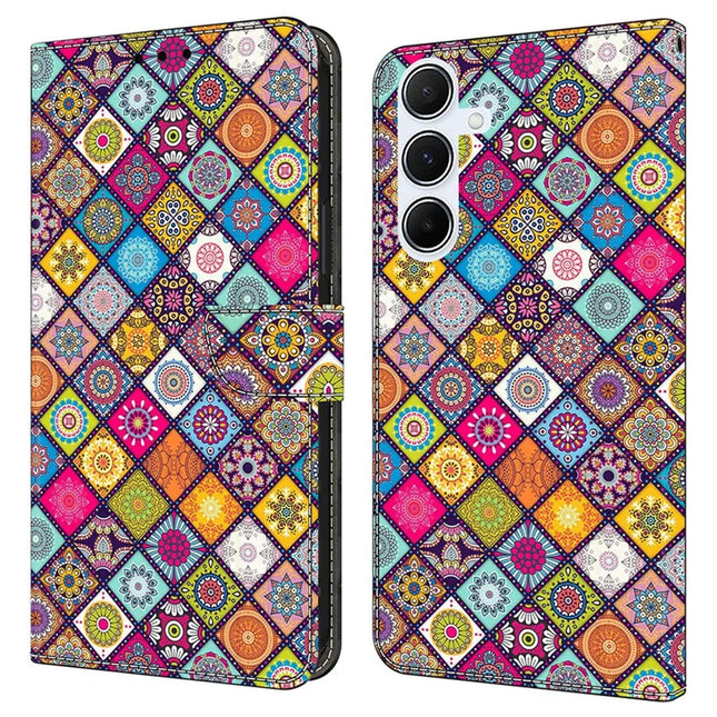 For Samsung Galaxy A36 5G / A56 5G Case Pattern Printed Protective Cover TPU+PU Leather Flip Phone Case - Colorful Leather