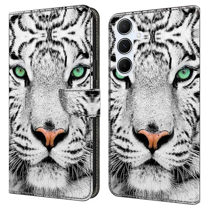 For Samsung Galaxy A36 5G / A56 5G Case Pattern Printed Protective Cover TPU+PU Leather Flip Phone Case - Tiger Face