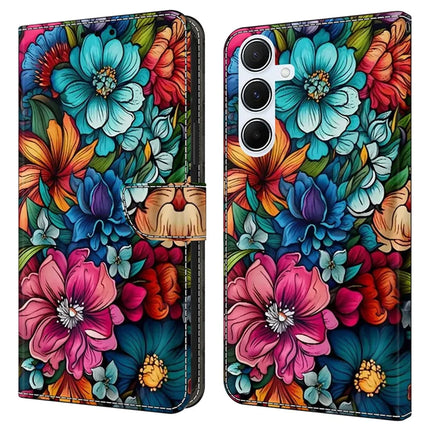 For Samsung Galaxy A36 5G / A56 5G Case Pattern Printed Protective Cover TPU+PU Leather Flip Phone Case - Staphyllum