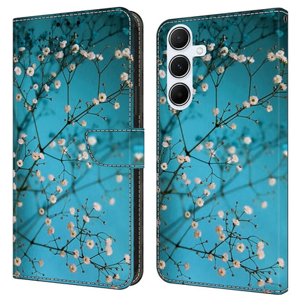 For Samsung Galaxy A36 5G / A56 5G Case Pattern Printed Protective Cover TPU+PU Leather Flip Phone Case - Flower Branch