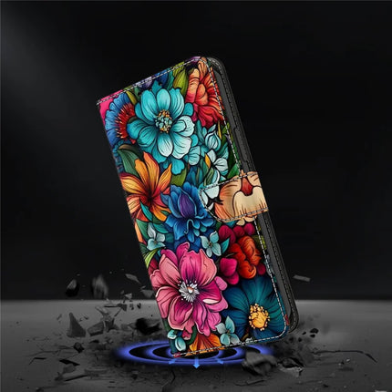 For Google Pixel 9a Case Pattern Printed Protective Cover TPU+PU Leather Flip Phone Case