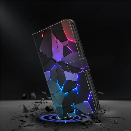 For Google Pixel 9a Case Pattern Printed Protective Cover TPU+PU Leather Flip Phone Case
