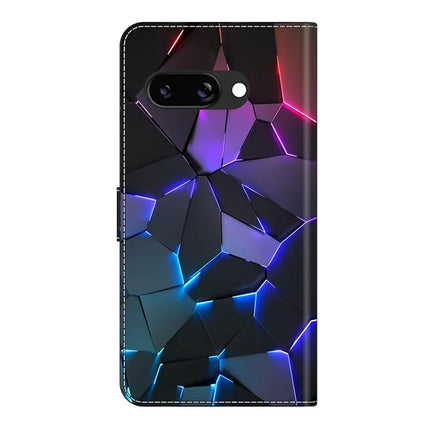For Google Pixel 9a Case Pattern Printed Protective Cover TPU+PU Leather Flip Phone Case