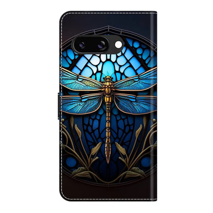 For Google Pixel 9a Case Pattern Printed Protective Cover TPU+PU Leather Flip Phone Case