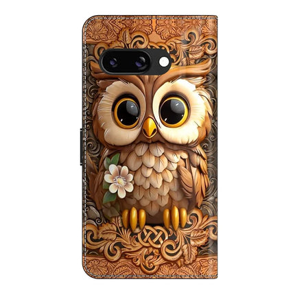 For Google Pixel 9a Case Pattern Printed Protective Cover TPU+PU Leather Flip Phone Case