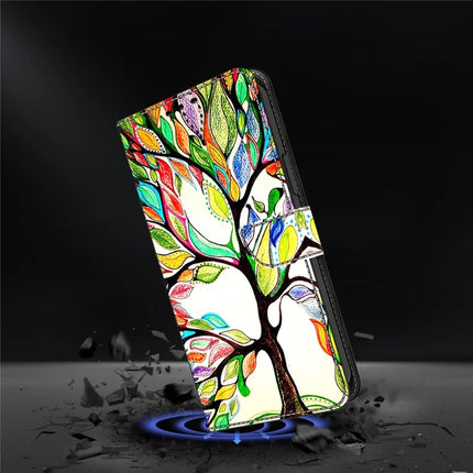 For Google Pixel 9a Case Pattern Printed Protective Cover TPU+PU Leather Flip Phone Case