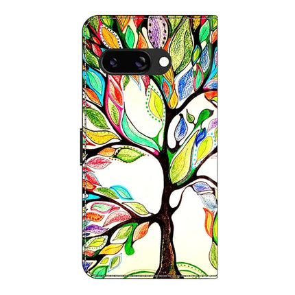 For Google Pixel 9a Case Pattern Printed Protective Cover TPU+PU Leather Flip Phone Case