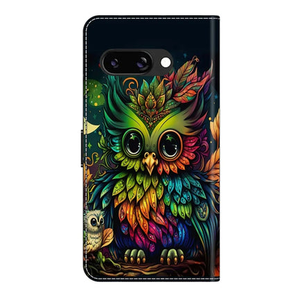 For Google Pixel 9a Case Pattern Printed Protective Cover TPU+PU Leather Flip Phone Case