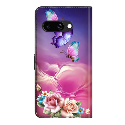 For Google Pixel 9a Case Pattern Printed Protective Cover TPU+PU Leather Flip Phone Case
