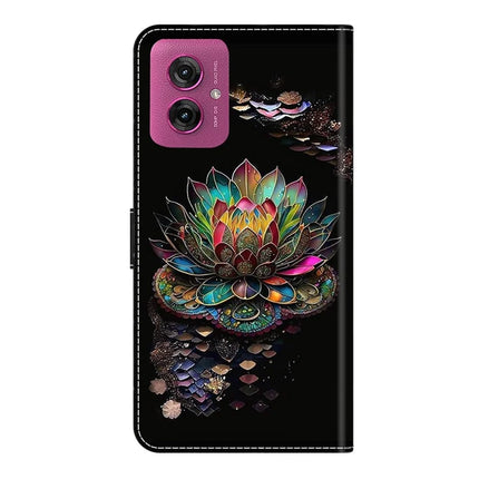 For Motorola Moto G55 5G Case Pattern Printed Protective Cover TPU+PU Leather Flip Phone Case
