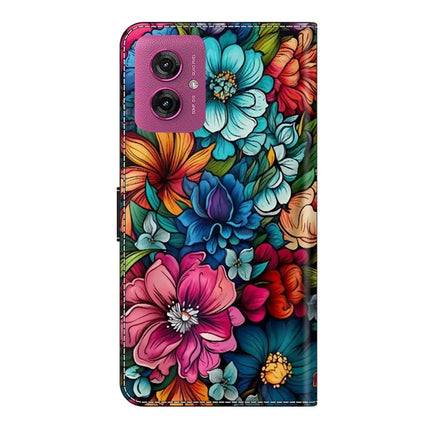 For Motorola Moto G55 5G Case Pattern Printed Protective Cover TPU+PU Leather Flip Phone Case