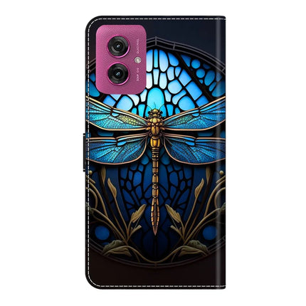 For Motorola Moto G55 5G Case Pattern Printed Protective Cover TPU+PU Leather Flip Phone Case