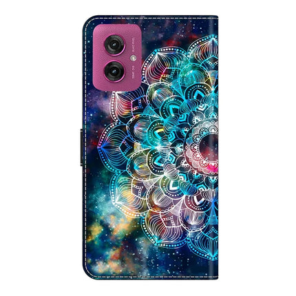 For Motorola Moto G55 5G Case Pattern Printed Protective Cover TPU+PU Leather Flip Phone Case