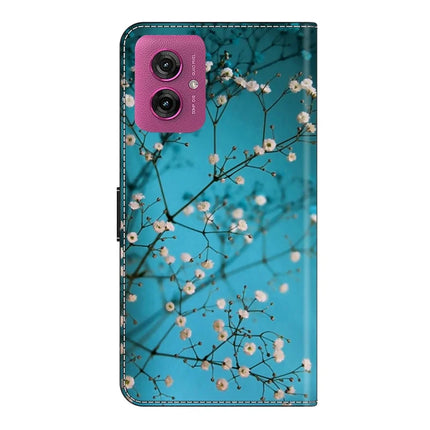 For Motorola Moto G55 5G Case Pattern Printed Protective Cover TPU+PU Leather Flip Phone Case