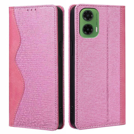 For Motorola Moto G35 5G Leather Case Wallet Stand Phone Cover with RFID Blocking - Pink