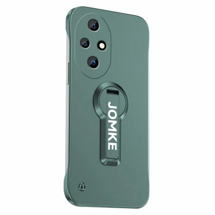 For Honor 200 5G Case Hard PC Frameless Baking Paint Kickstand Phone Cover - Green