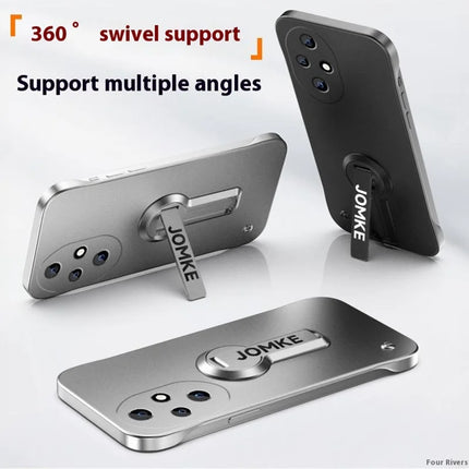 For Honor 200 Pro 5G Case Hard PC Frameless Baking Paint Kickstand Phone Cover