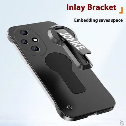 For Honor 200 Pro 5G Case Hard PC Frameless Baking Paint Kickstand Phone Cover