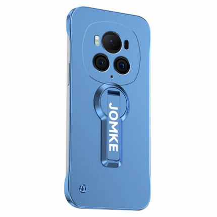 For Honor Magic6 5G Case Hard PC Frameless Baking Paint Kickstand Phone Cover - Blue