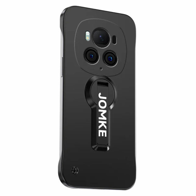 For Honor Magic6 Pro 5G Case Hard PC Frameless Baking Paint Kickstand Phone Cover - Black