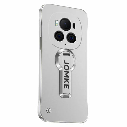 For Honor Magic6 Pro 5G Case Hard PC Frameless Baking Paint Kickstand Phone Cover - Silver