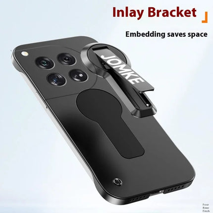 For OnePlus 12 5G Case Hard PC Frameless Baking Paint Kickstand Phone Cover