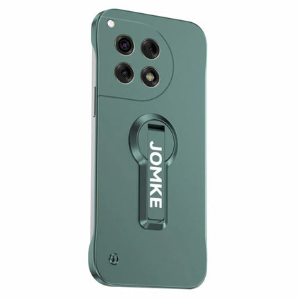 For OnePlus Ace 3 5G / 12R 5G Case Hard PC Frameless Baking Paint Kickstand Phone Cover - Green