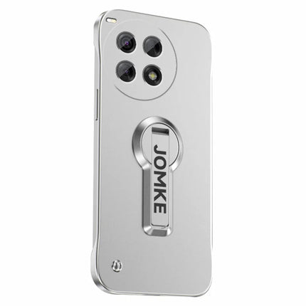 For OnePlus Ace 3 Pro 5G Case Hard PC Frameless Baking Paint Kickstand Phone Cover - Silver