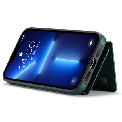 DG.MING M6 Series For iPhone 12 Pro Max Case Magnetic Wallet PU+PC+TPU Phone Cover