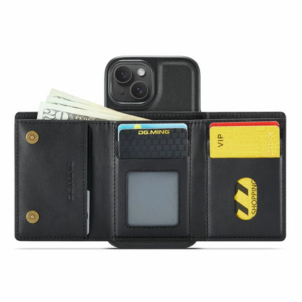 DG.MING M6 Series For iPhone 13 Case Magnetic Wallet PU+PC+TPU Phone Cover