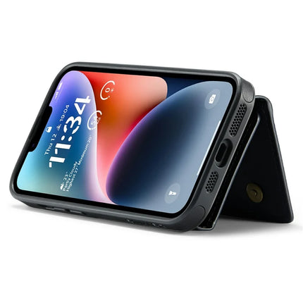 DG.MING M6 Series For iPhone 13 Case Magnetic Wallet PU+PC+TPU Phone Cover