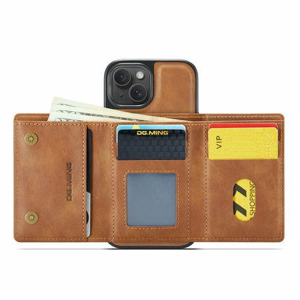 DG.MING M6 Series For iPhone 13 Case Magnetic Wallet PU+PC+TPU Phone Cover