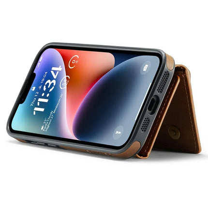 DG.MING M6 Series For iPhone 13 Case Magnetic Wallet PU+PC+TPU Phone Cover