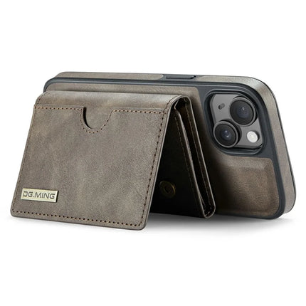 DG.MING M6 Series For iPhone 13 Case Magnetic Wallet PU+PC+TPU Phone Cover