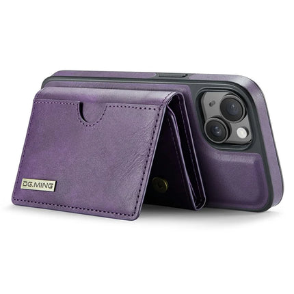 DG.MING M6 Series For iPhone 13 Case Magnetic Wallet PU+PC+TPU Phone Cover
