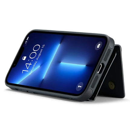 DG.MING M6 Series For iPhone 13 Pro Max Case Magnetic Wallet PU+PC+TPU Phone Cover