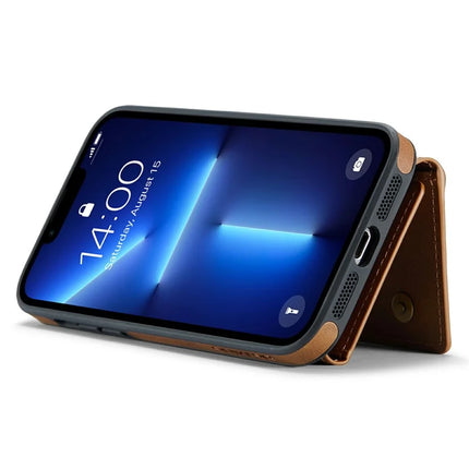 DG.MING M6 Series For iPhone 13 Pro Max Case Magnetic Wallet PU+PC+TPU Phone Cover