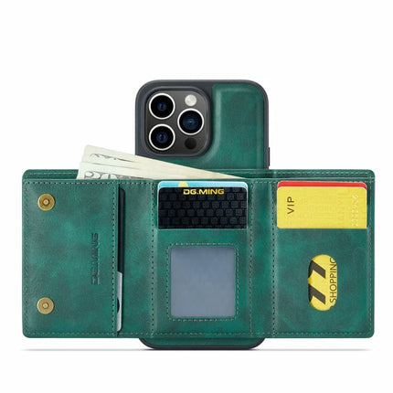 DG.MING M6 Series For iPhone 13 Pro Max Case Magnetic Wallet PU+PC+TPU Phone Cover