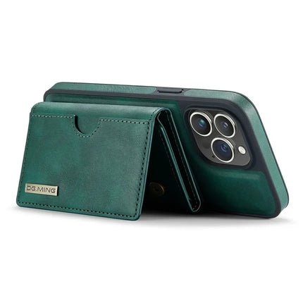 DG.MING M6 Series For iPhone 13 Pro Max Case Magnetic Wallet PU+PC+TPU Phone Cover