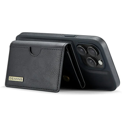 DG.MING M6 Series For iPhone 15 Pro Max Case Magnetic Wallet PU+PC+TPU Phone Cover