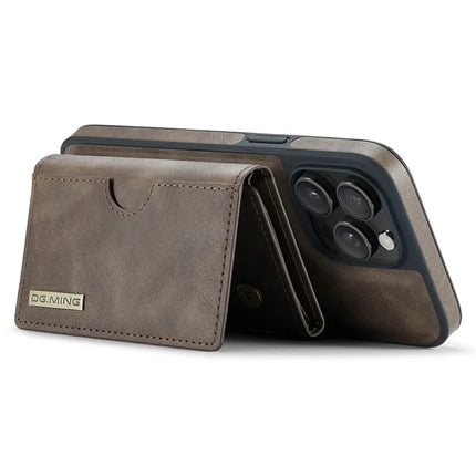 DG.MING M6 Series For iPhone 15 Pro Max Case Magnetic Wallet PU+PC+TPU Phone Cover