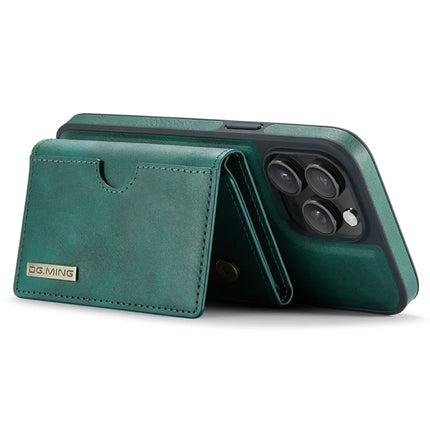 DG.MING M6 Series For iPhone 15 Pro Max Case Magnetic Wallet PU+PC+TPU Phone Cover