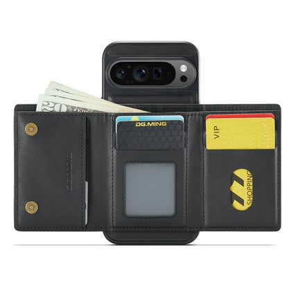 DG.MING M6 Series For Google Pixel 9 Pro XL Case Magnetic Wallet PU+PC+TPU Phone Cover