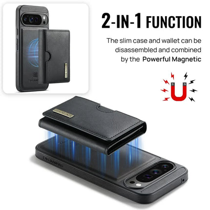 DG.MING M6 Series For Google Pixel 9 Pro XL Case Magnetic Wallet PU+PC+TPU Phone Cover